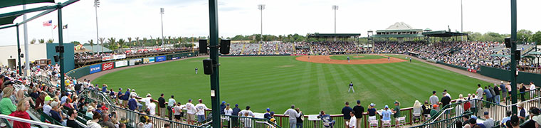 McKechnie Field, as seen from its new outfield seating in 2013