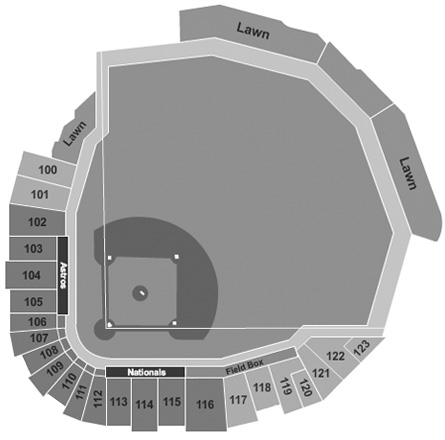 Ballpark of the Palm Beaches seating diagram