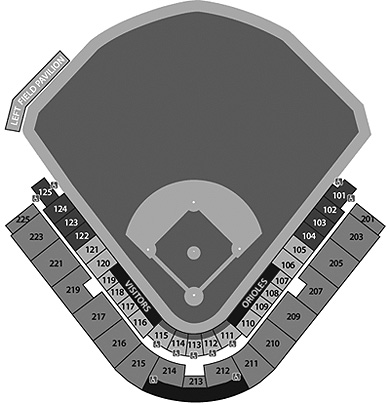 Ed Smith Stadium seating diagram