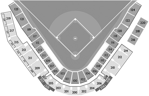 Peoria Sports Complex seating diagram
