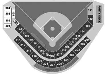 Roger Dean Stadium seating diagram