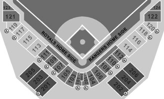 Surprise Stadium seating diagram