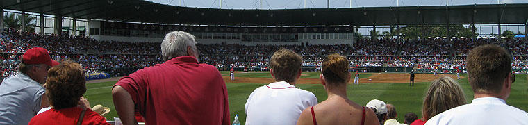 A typical sold out crowd at City of Palms Park in Fort Myers