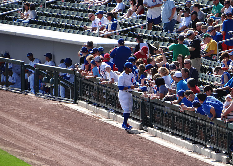 Cubs autographs, section 106