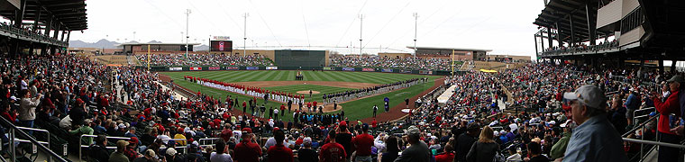 Salt River Fields, just prior to its debut game on February 26, 2011