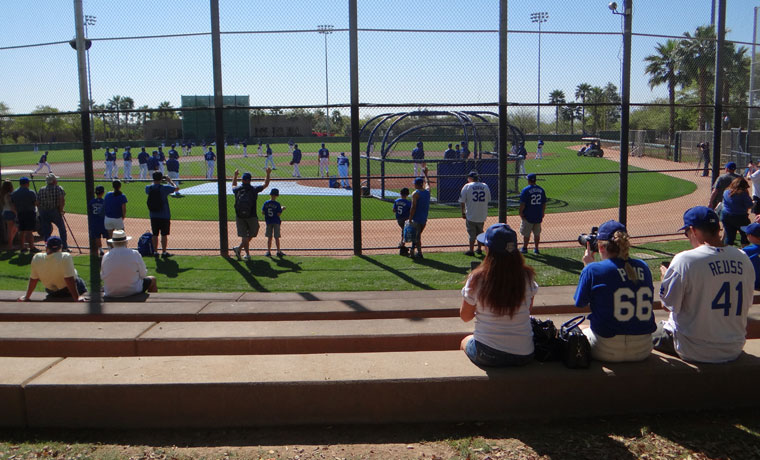Practice field used by the Dodgers at Camelback Ranch
