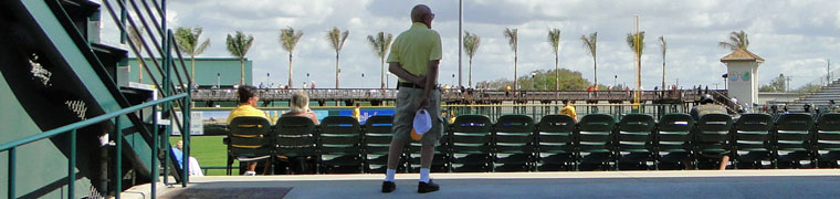An usher at a spring training game